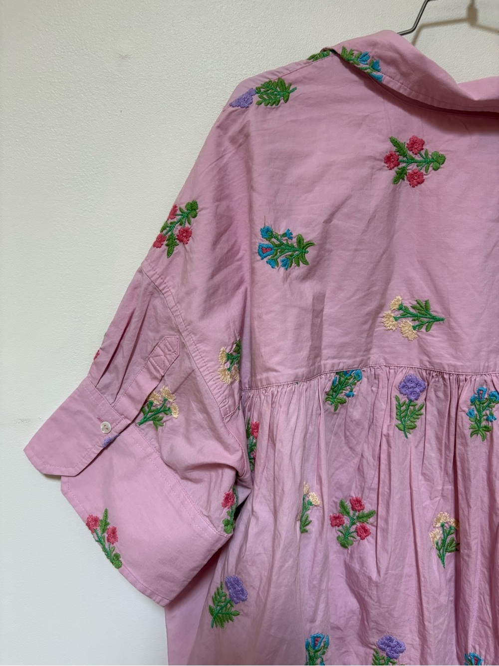 NWOT Maeve Mabel Boxy Embroidered Oxford Shirt Size XL - Picture 14 of 15